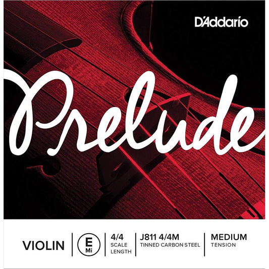 D'Addario Prelude Violin String E 4/4 Medium J8114/4M